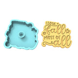 I Love Fall Most of All Cookie Cutter | Stamp | Stencil #1 Halloween / Fall Cookie Cutter Lady 