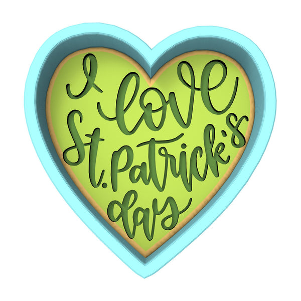 I Love St. Patrick's Day Cookie Cutter | Stamp | Stencil #1 Cookie Cutter Lady 