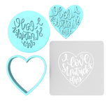 I Love St. Patrick's Day Cookie Cutter | Stamp | Stencil #1 Cookie Cutter Lady MINI - 2 Inches (5cm) **FULL SET BUNDLE** Cutter + Stamp + Stencil + Debosser **BEST DEAL** 