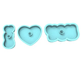 I Love You 3 Piece Set Cookie Cutter | Stamp | Stencil Wedding / Baby / V Day Cookie Cutter Lady 