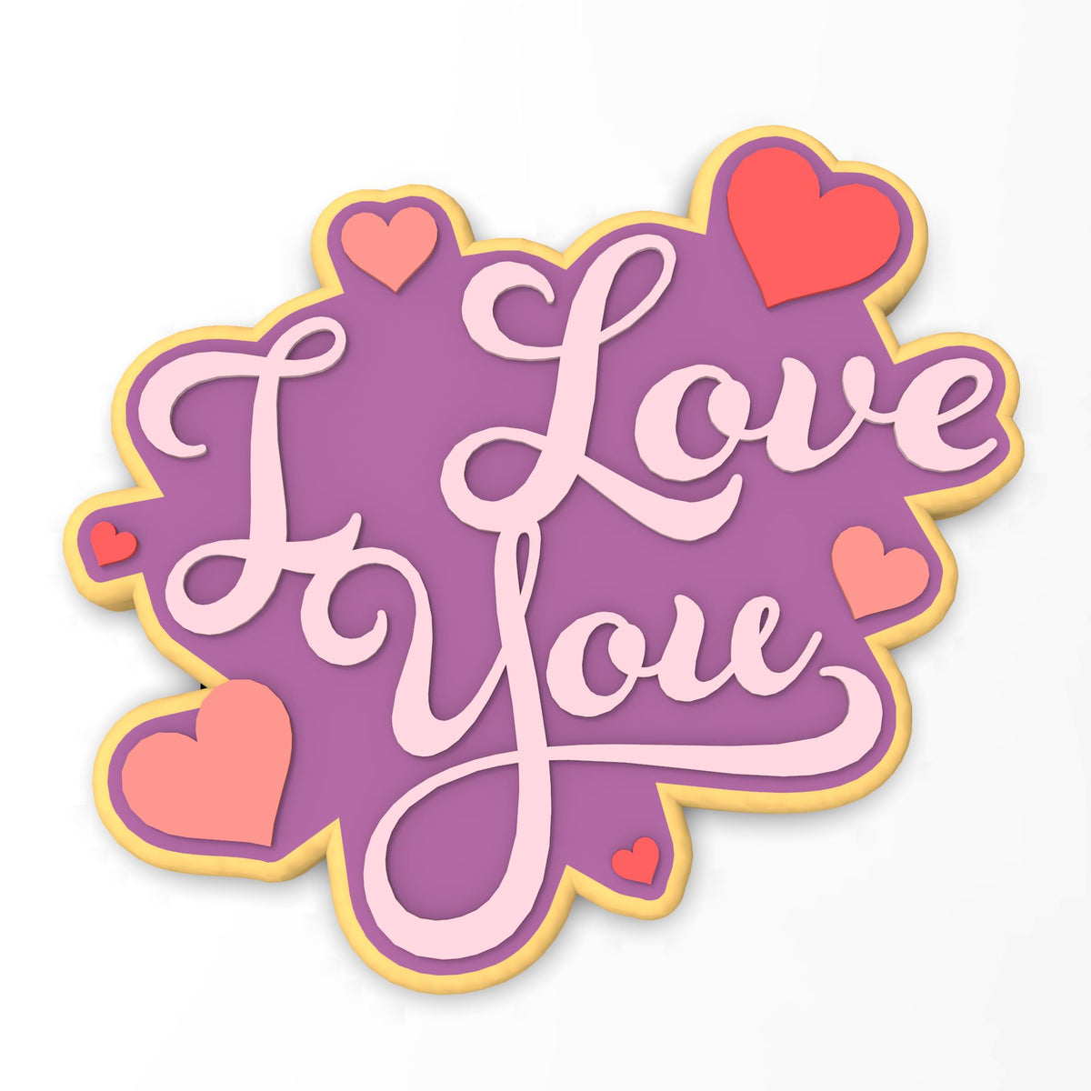 I Love You Cookie Cutter | Stamp | Stencil
