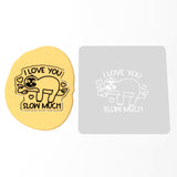 I Love You Slow Much Cookie Cutter | Stamp | Stencil Wedding / Baby / V Day Cookie Cutter Lady MINI - 2 Inches (5cm) Stencil ONLY 