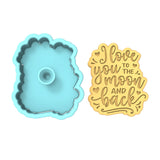 I Love You to the Moon and Back Cookie Cutter | Stamp | Stencil #1 Wedding / Baby / V Day Cookie Cutter Lady 