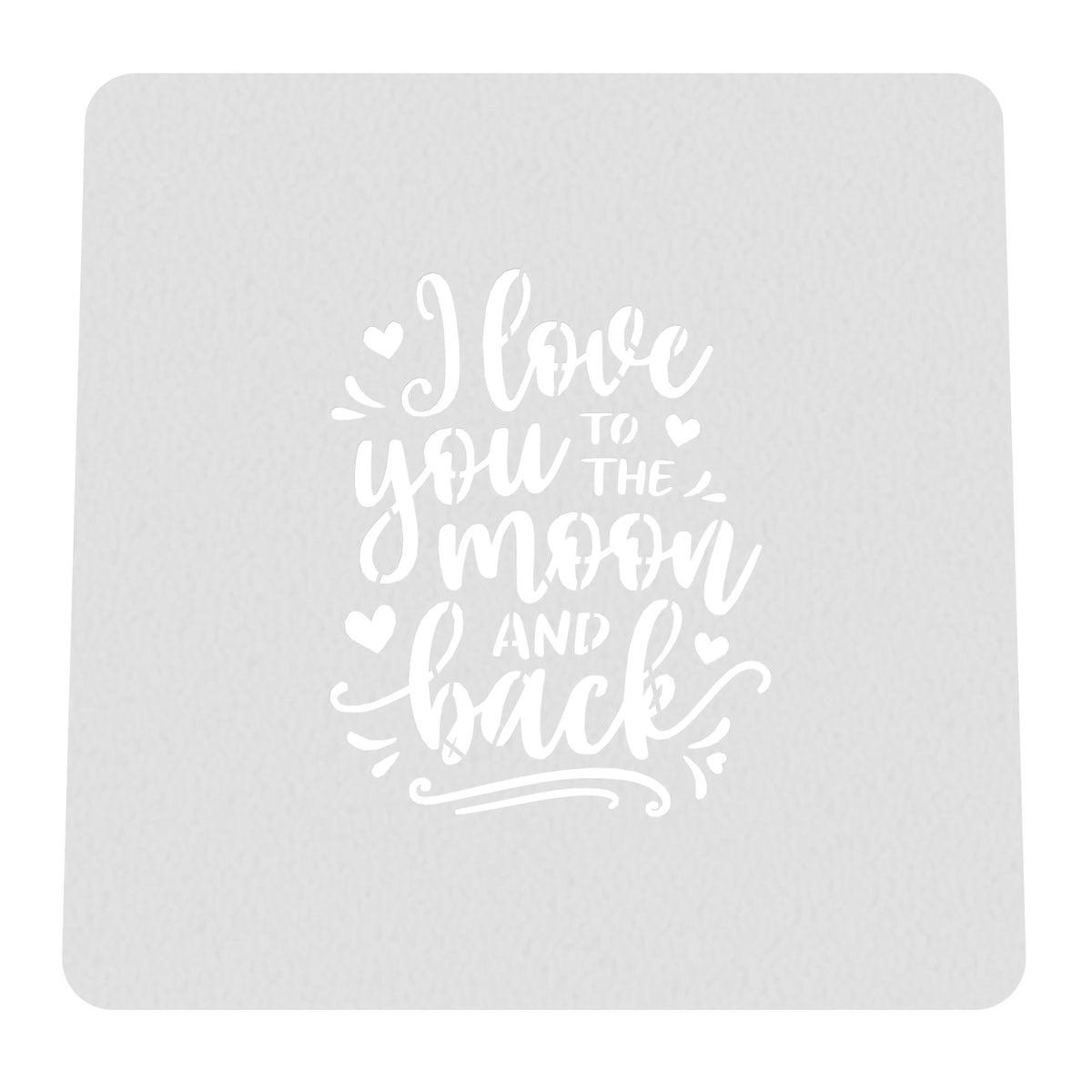 I Love You to the Moon and Back Cookie Cutter | Stamp | Stencil #1 Wedding / Baby / V Day Cookie Cutter Lady MINI - 2 Inches (5cm) Stencil ONLY 