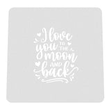 I Love You to the Moon and Back Cookie Cutter | Stamp | Stencil #1 Wedding / Baby / V Day Cookie Cutter Lady MINI - 2 Inches (5cm) Stencil ONLY 