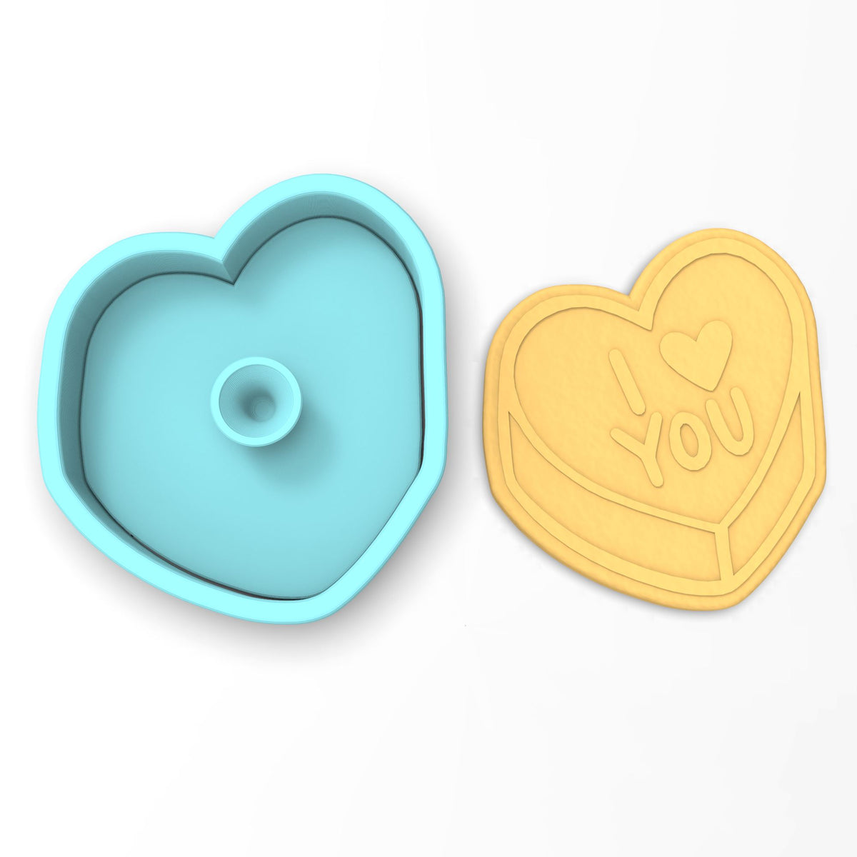 I Love You Valentine Candy Heart Cookie Cutter | Stamp | Stencil