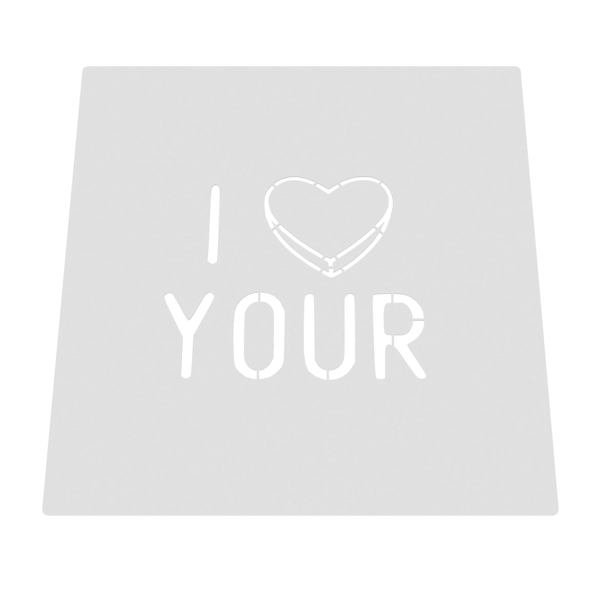 I Love Your Cookie Cutter | Stamp | Stencil Wedding / Baby / V Day Cookie Cutter Lady MINI - 2 Inches (5cm) Stencil ONLY 