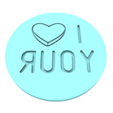 I Love Your Cookie Cutter | Stamp | Stencil Wedding / Baby / V Day Cookie Cutter Lady MINI - 2 Inches (5cm) Debosser ONLY 