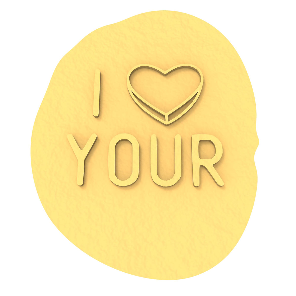 I Love Your Cookie Cutter | Stamp | Stencil Wedding / Baby / V Day Cookie Cutter Lady 