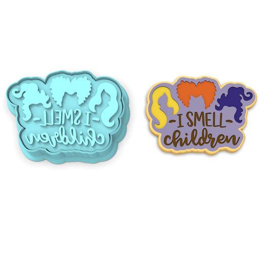 I Smell Children Cookie Cutter | Stamp | Stencil #1 Halloween / Fall Cookie Cutter Lady 2 Inch Small Cupcake Cutter + Stamp No