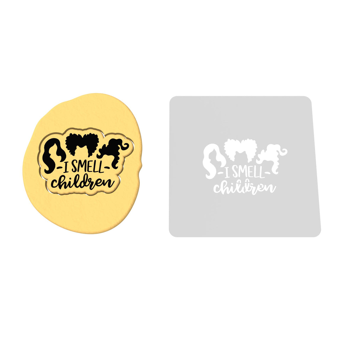 I Smell Children Cookie Cutter | Stamp | Stencil #1 Halloween / Fall Cookie Cutter Lady 2 Inch Small Cupcake Stamp Only Yes