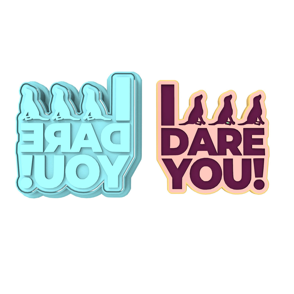 I Triple Dog Dare You Cookie Cutter | Stamp | Stencil #1