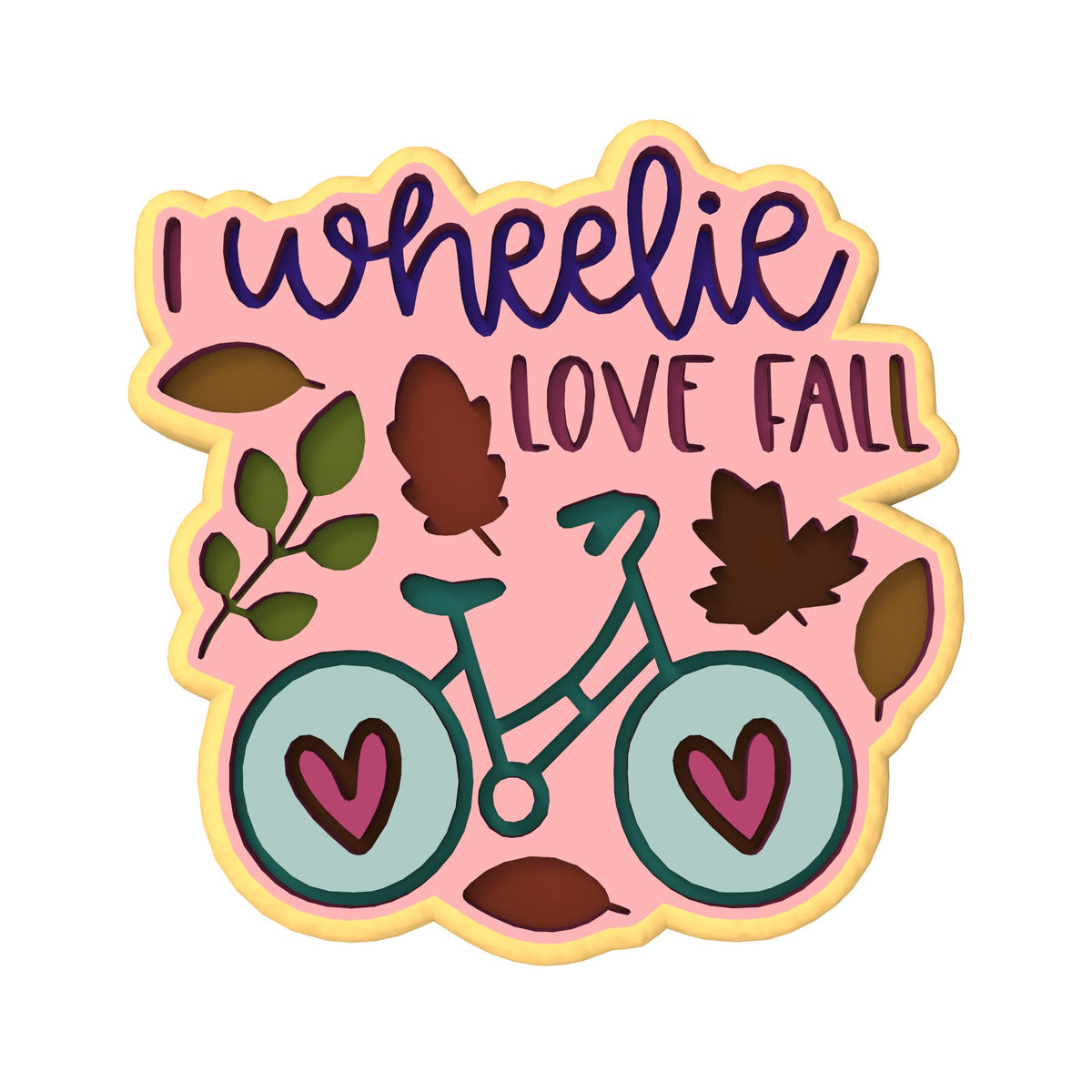 I Wheelie Love Fall Cookie Cutter | Stamp | Stencil #1 Halloween / Fall Cookie Cutter Lady 