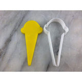 Ice Cream Cone Cookie Cutter Outline #1 - Beach / Summer