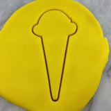 Ice Cream Cone Cookie Cutter Outline #1 - Beach / Summer