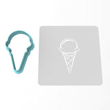 Ice Cream Cone Cookie Cutter | Stamp | Stencil #1