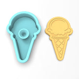 Ice Cream Cone Cookie Cutter | Stamp | Stencil #1