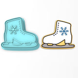 Ice Skate Cookie Cutter Stamp & Outline #1