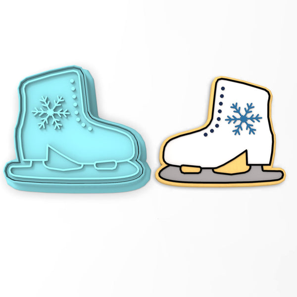Ice Skate Cookie Cutter Stamp & Outline #1