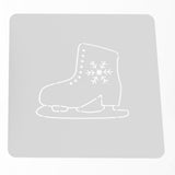 Ice Skate Cookie Cutter Stamp & Outline #1 Xmas / Winter / NYE Cookie Cutter Lady MINI - 2 Inches (5cm) Stencil ONLY 