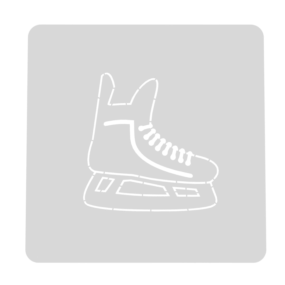 Ice Skate Cookie Cutter | Stamp | Stencil #2 Animals & Dinosaurs Cookie Cutter Lady MINI - 2 Inches (5cm) Stencil ONLY 