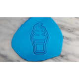 Icecream Cone Cookie Cutter  Stamp & Outline #1