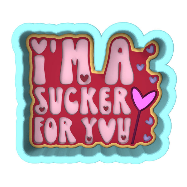 I'm a Sucker for You Cookie Cutter | Stamp | Stencil #1 Wedding / Baby / V Day Cookie Cutter Lady 