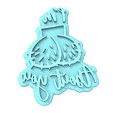 I'm Nuts About You Cookie Cutter | Stamp | Stencil #1 Bachelorette & Bachelor Cookie Cutter Lady MINI - 2 Inches (5cm) Stamp ONLY 