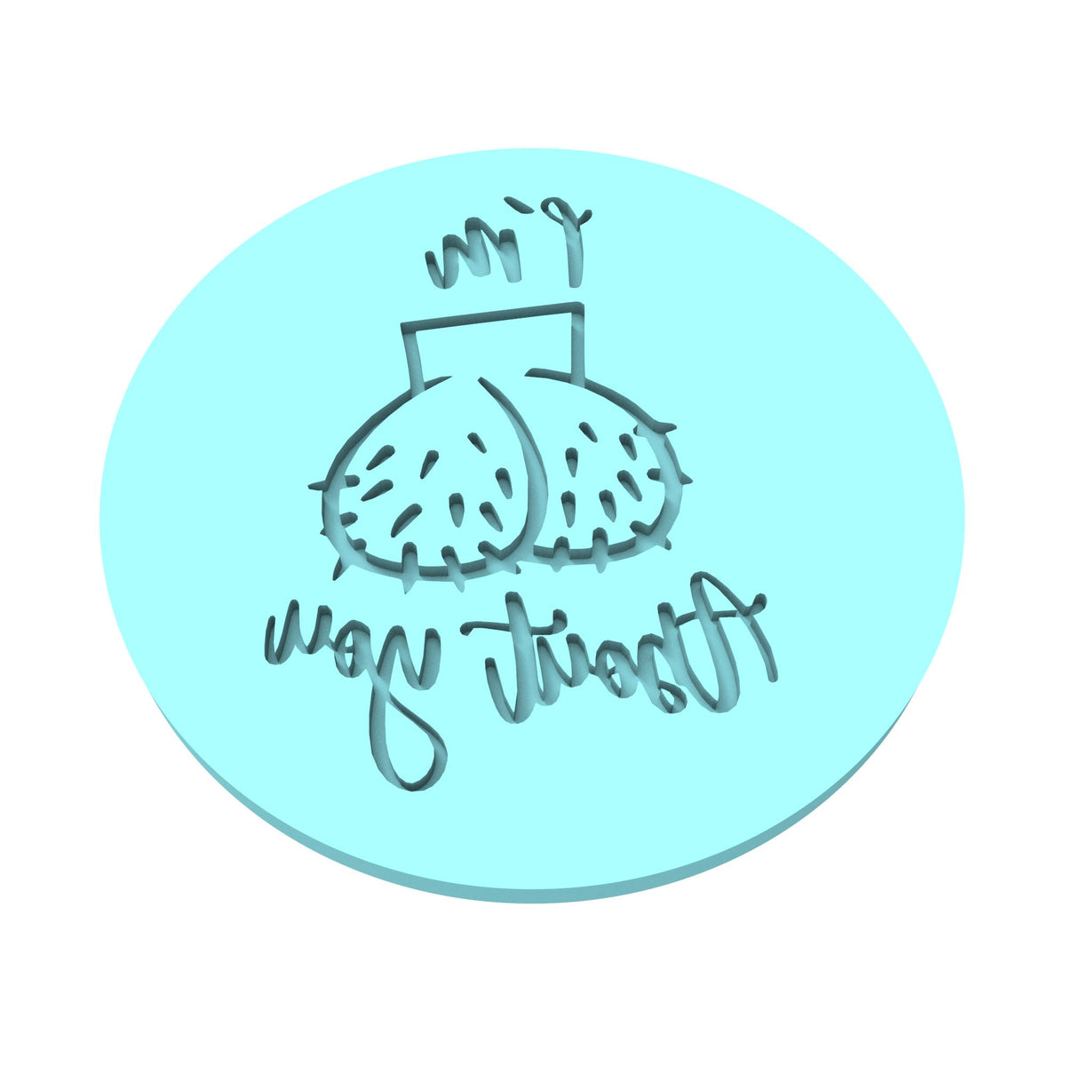 I'm Nuts About You Cookie Cutter | Stamp | Stencil #1 Bachelorette & Bachelor Cookie Cutter Lady MINI - 2 Inches (5cm) Debosser ONLY 
