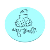 I'm Nuts About You Cookie Cutter | Stamp | Stencil #1 Bachelorette & Bachelor Cookie Cutter Lady MINI - 2 Inches (5cm) Debosser ONLY 