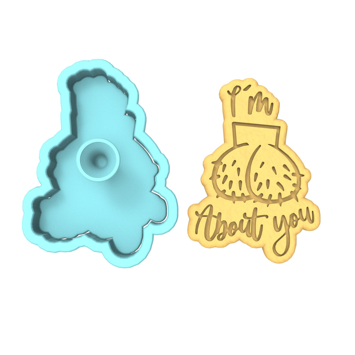 I'm Nuts About You Cookie Cutter | Stamp | Stencil #1 Bachelorette & Bachelor Cookie Cutter Lady 