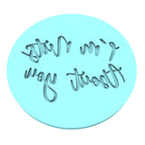 I'm Nuts About You Text Cookie Cutter | Stamp | Stencil #1 Bachelorette & Bachelor Cookie Cutter Lady MINI - 2 Inches (5cm) Debosser ONLY 