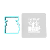 I'm That Dad Cookie Cutter | Stamp | Stencil #1 Cookie Cutter Lady MINI - 2 Inches (5cm) **BUNDLE** Cutter + Stencil 