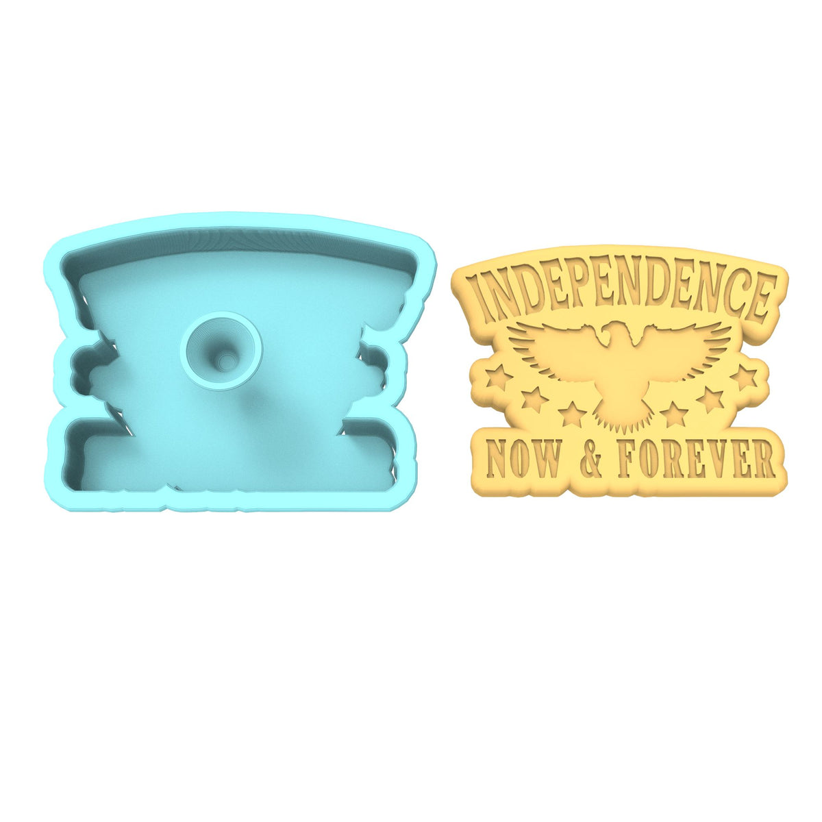 Independence Now and Forever Cookie Cutter | Stamp | Stencil #1