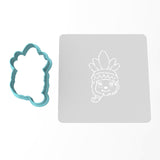 Indian Cookie Cutter | Stamp | Stencil #1 Halloween / Fall Cookie Cutter Lady 3 Inch Cupcake/Small Cookie Cutter Only Yes