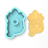 Indian Cookie Cutter | Stamp | Stencil #1 Halloween / Fall Cookie Cutter Lady 