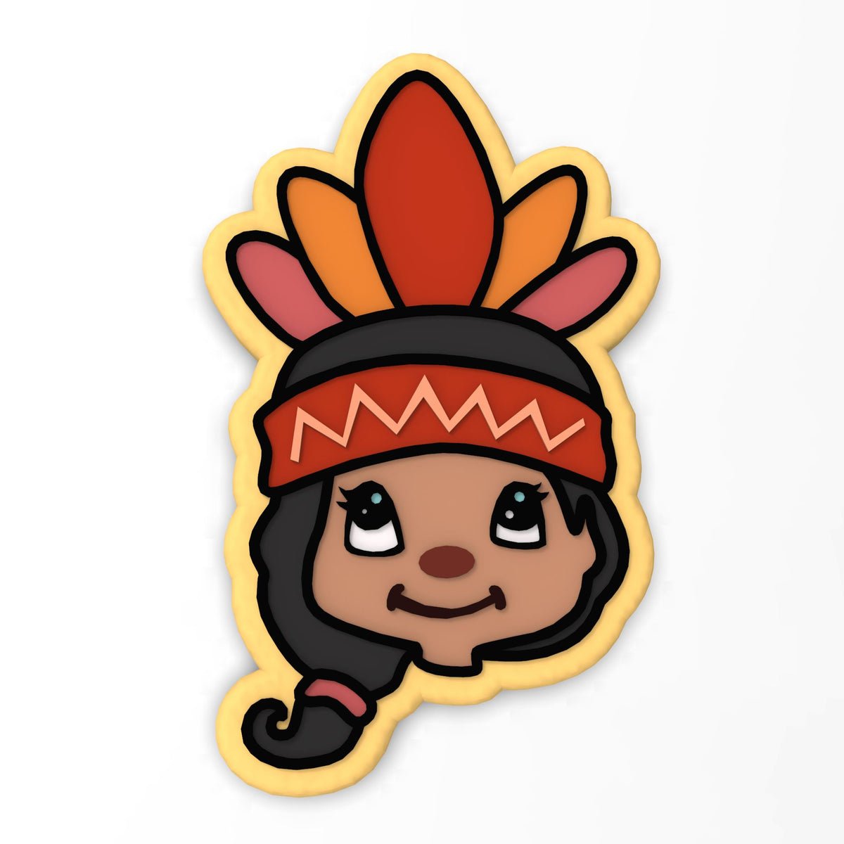 Indian Cookie Cutter | Stamp | Stencil #1 Halloween / Fall Cookie Cutter Lady 