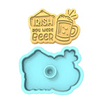 Irish You Were Beer Cookie Cutter | Stamp | Stencil #1 Cookie Cutter Lady 