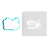 Irish You Were Beer Cookie Cutter | Stamp | Stencil #1 Cookie Cutter Lady MINI - 2 Inches (5cm) **BUNDLE** Cutter + Stencil 