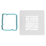 Is This Toothbrush Approved by Dental Association Cookie Cutter | Stamp | Stencil Xmas / Winter / NYE Cookie Cutter Lady TEENY - 1 Inch (2.5cm) **BUNDLE** Cutter + Stencil 