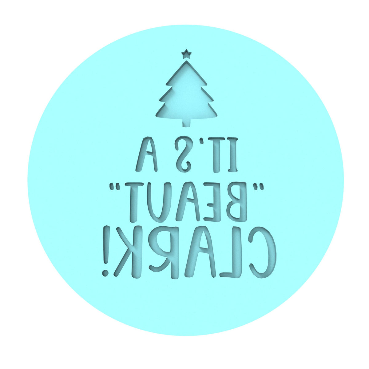 It's a Beaut Clark Cookie Cutter | Stamp | Stencil #1 Xmas / Winter / NYE Cookie Cutter Lady MINI - 2 Inches (5cm) Debosser ONLY 