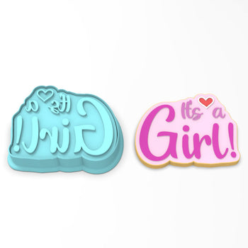 It's a Girl Cookie Cutter | Stamp | Stencil #1