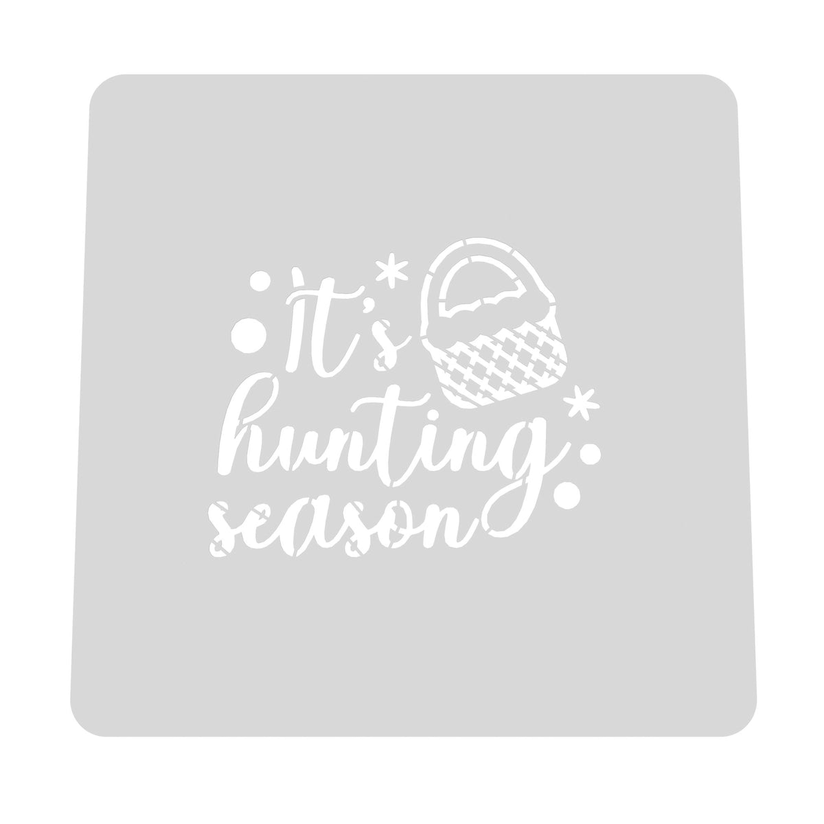 It's Hunting Season Cookie Cutter | Stamp | Stencil Animals & Dinosaurs Cookie Cutter Lady MINI - 2 Inches (5cm) Stencil ONLY 