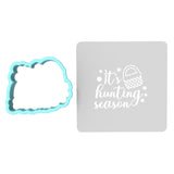 It's Hunting Season Cookie Cutter | Stamp | Stencil Animals & Dinosaurs Cookie Cutter Lady MINI - 2 Inches (5cm) **BUNDLE** Cutter + Stencil 