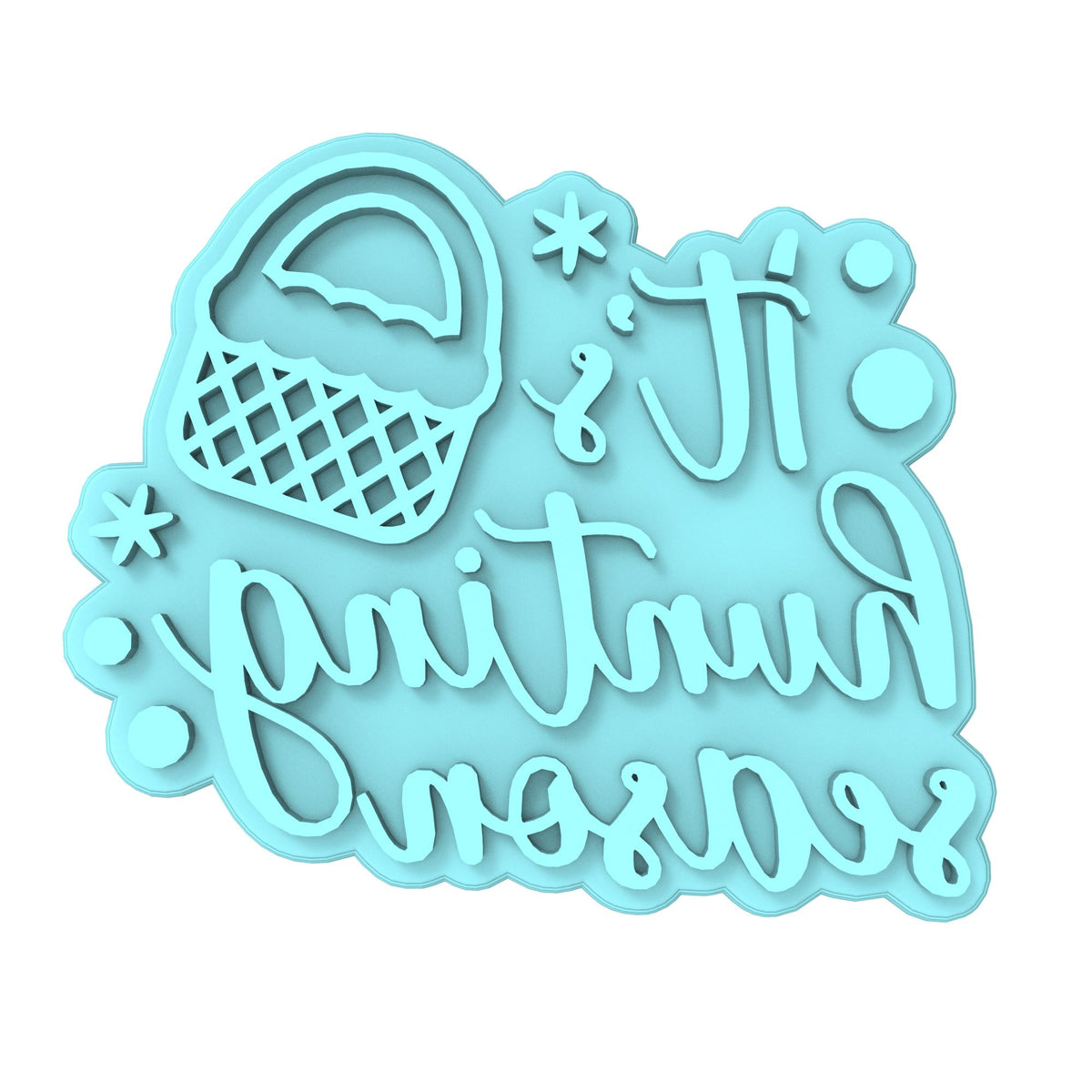It's Hunting Season Cookie Cutter | Stamp | Stencil Animals & Dinosaurs Cookie Cutter Lady MINI - 2 Inches (5cm) Stamp ONLY 