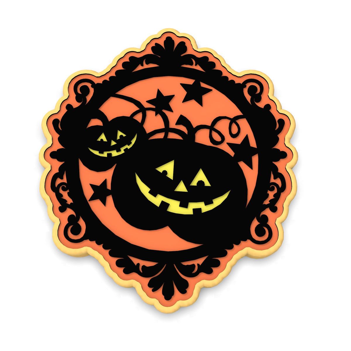 Jack O' Lantern Frame Cookie Cutter | Stamp | Stencil #1