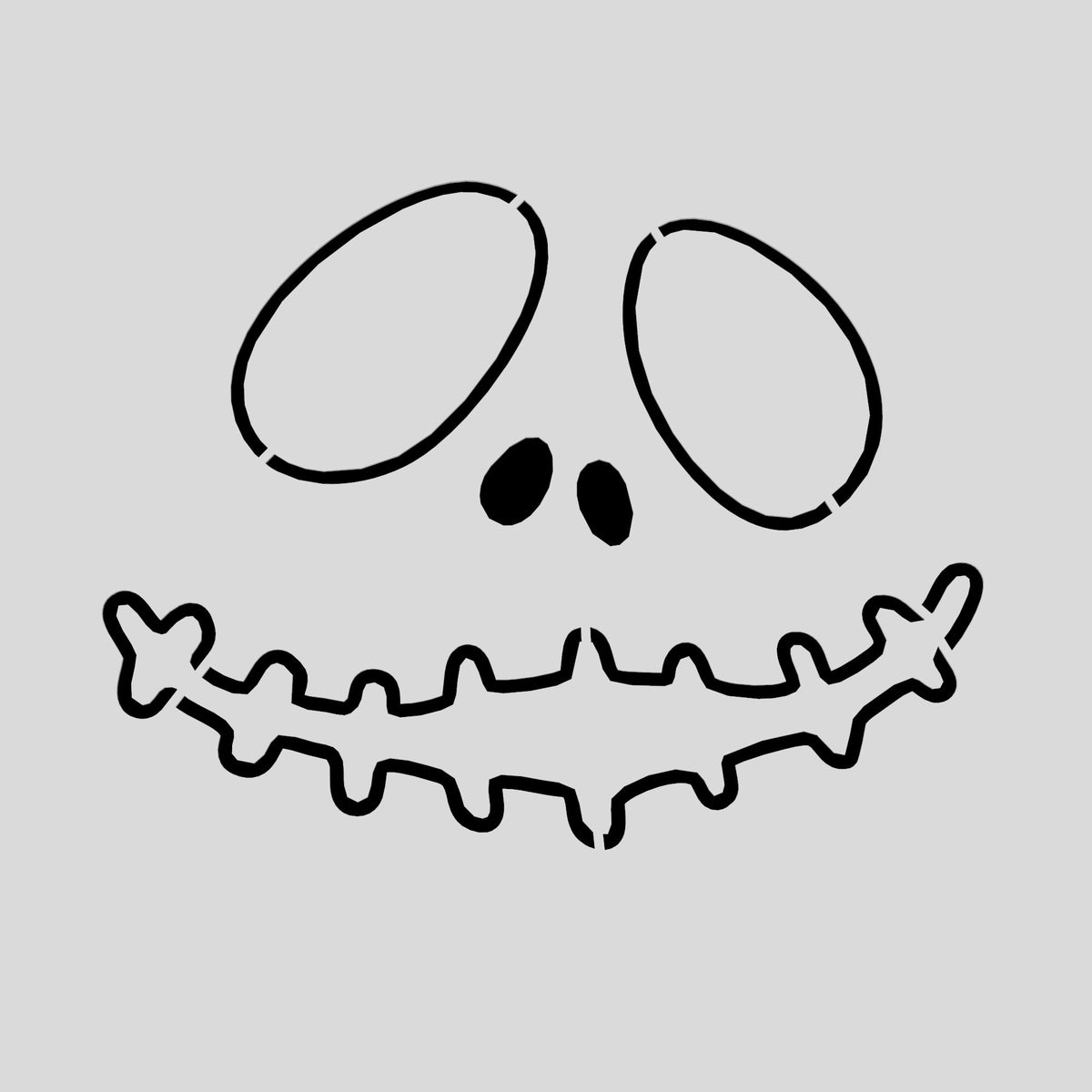 Jack Skeleton Cookie Cutter | Stamp | Stencil #1