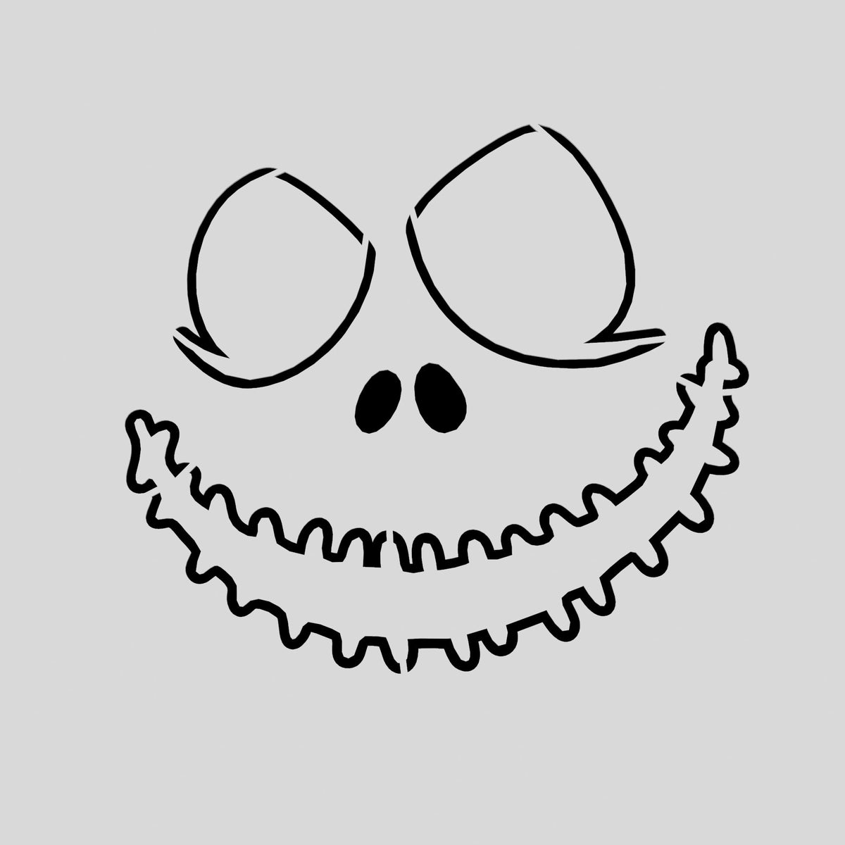 Jack Skeleton Cookie Cutter | Stamp | Stencil #2