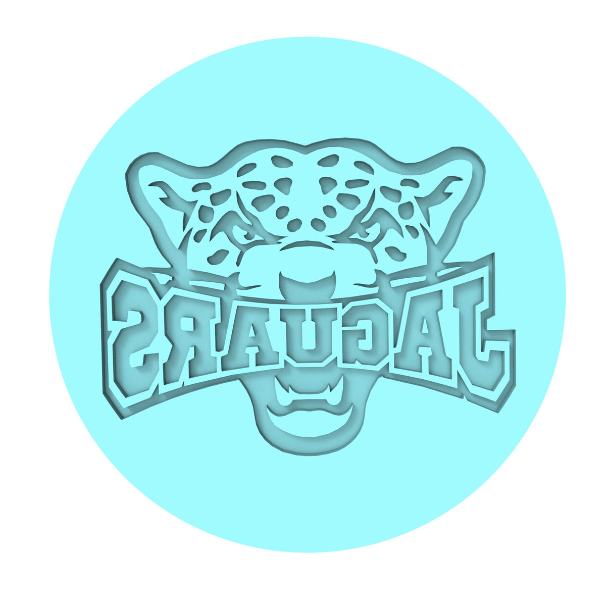 Jaguar Words Cookie Cutter | Stamp | Stencil #1 Animals & Dinosaurs Cookie Cutter Lady MINI - 2 Inches (5cm) Debosser ONLY 