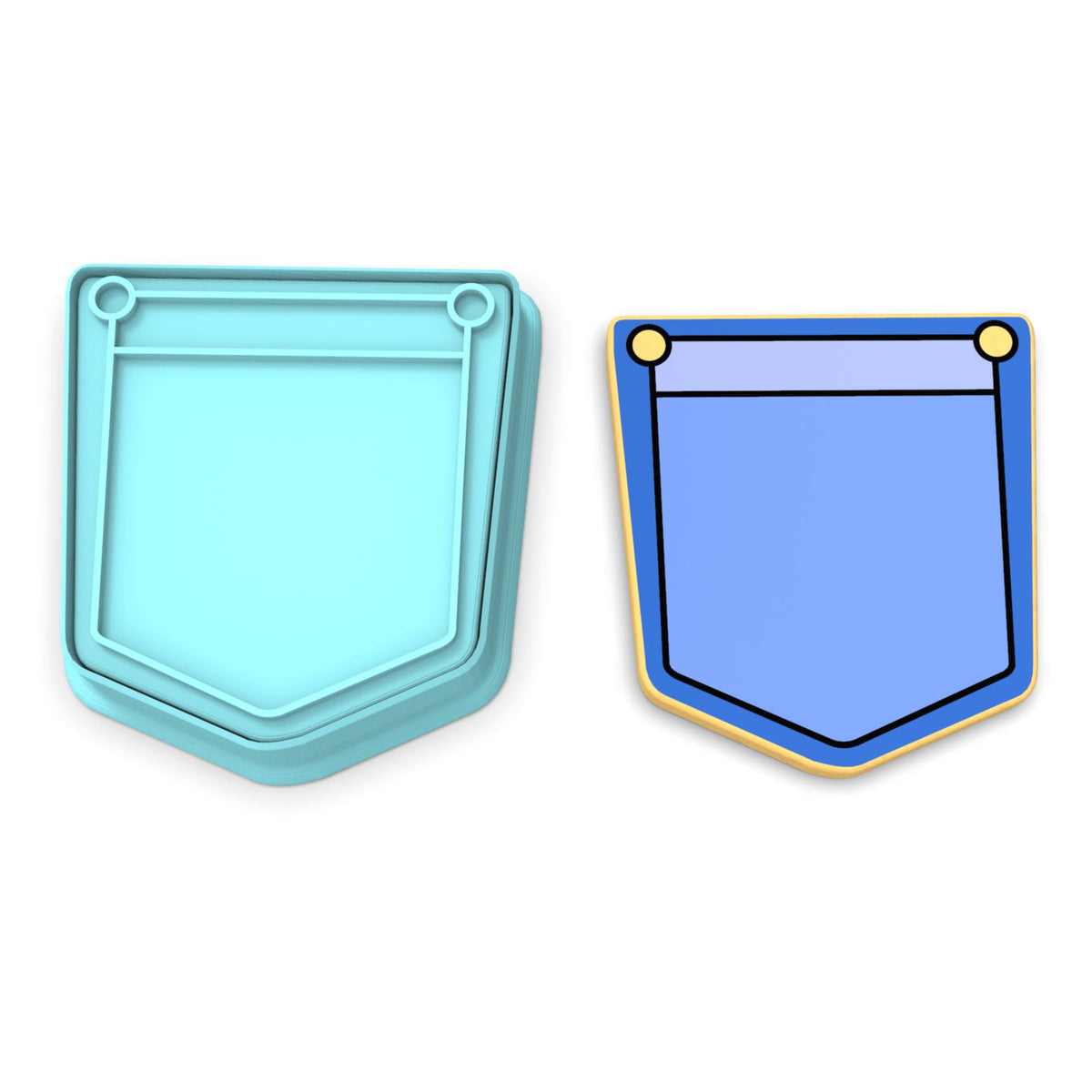 Jean Pocket Cookie Cutter | Stamp | Stencil #1